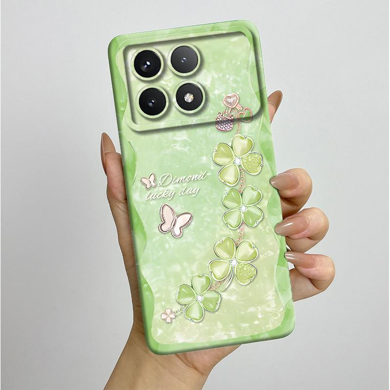 Shockproof Phone Case for Xiaomi Poco X6 Pro 5G Redmi K70E Pretty Butterfly Flowers Soft TPU Shell Poco X6Pro Bumper Back Cover