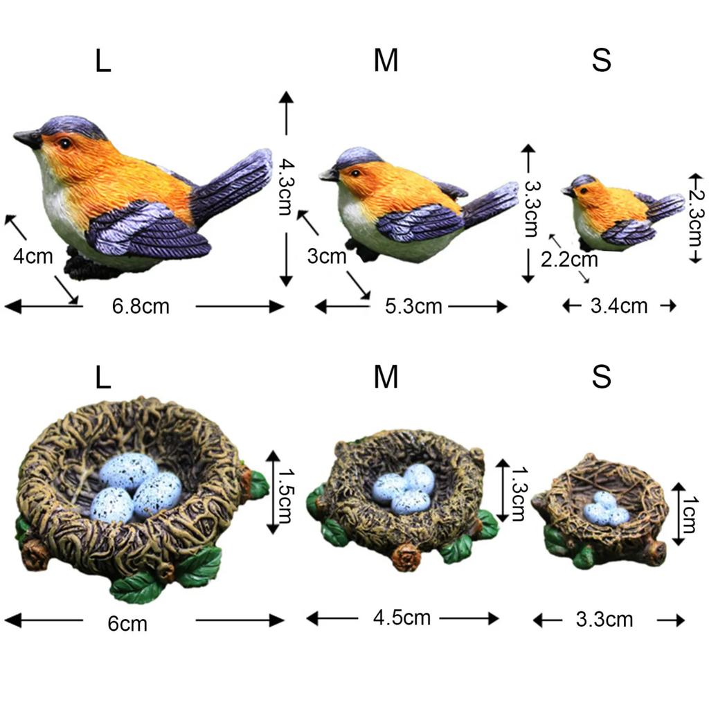 Tuinbeelden Tuinornament Hars Vogelornament Dierenstandbeeld DIY Sculptuur Boomdecor Buitendecor Tuinornament