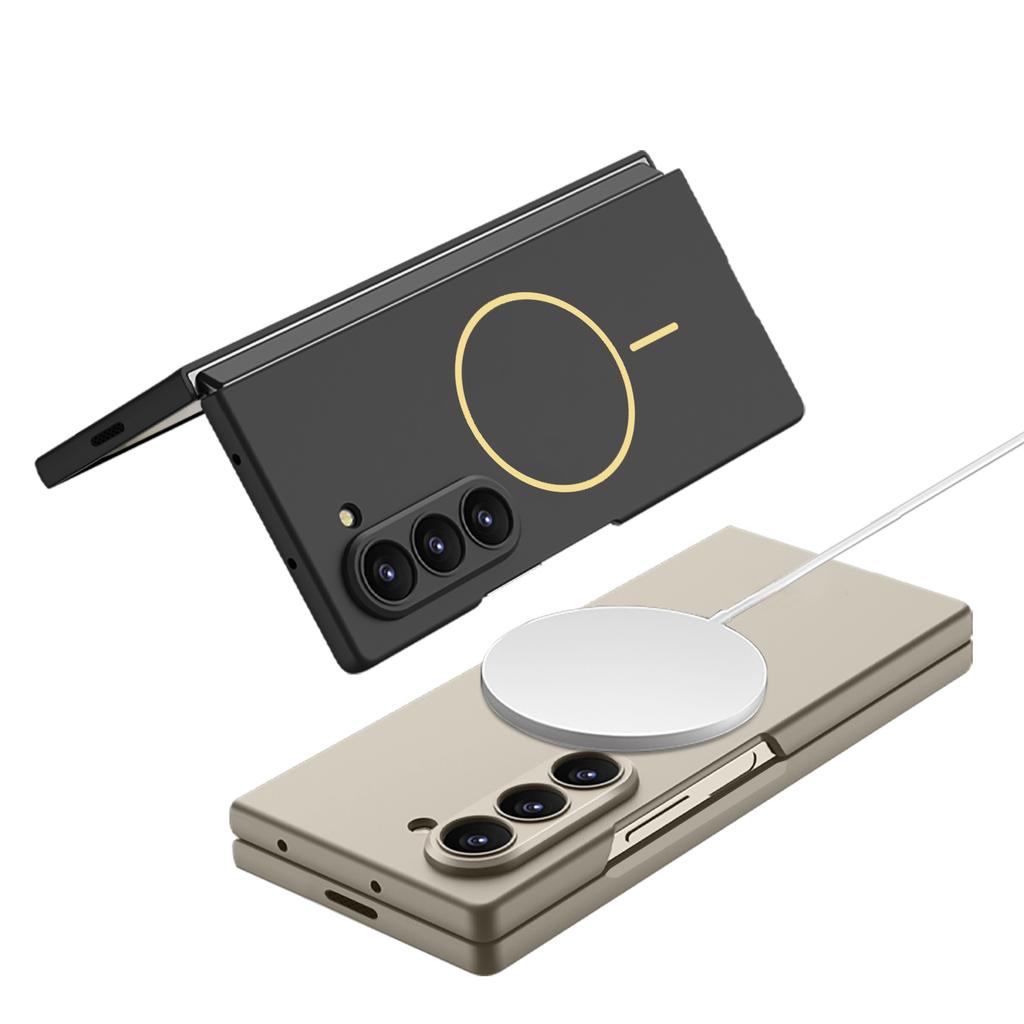 Ultra Thin Magnetic Case For Samsung Galaxy Z Fold7 With Tempered Glass Screen Protector