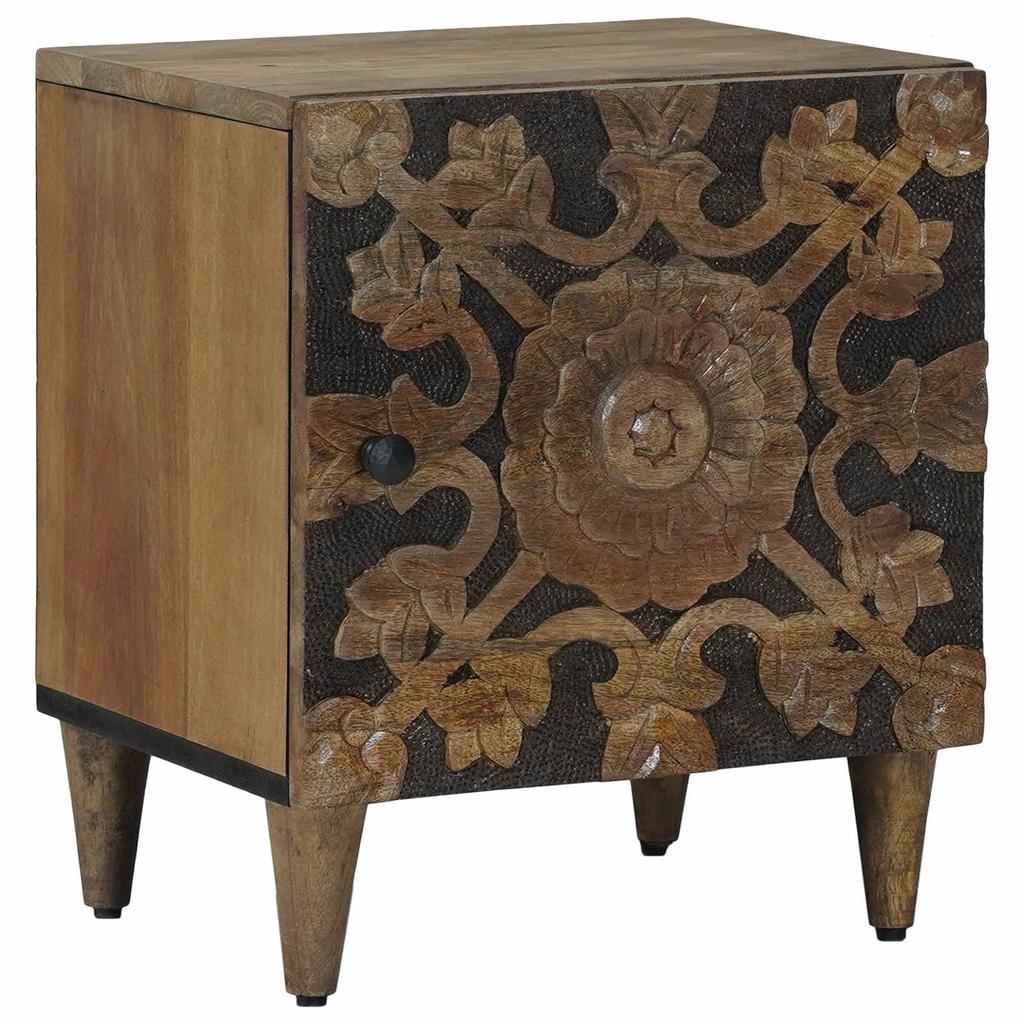 Nightstand Brown 40 x 33.5 x 46 cm Solid Mango Wood