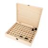 Natrual Single layer Wooden Large Essential Oil Storage Box Case Container 74 Bottles