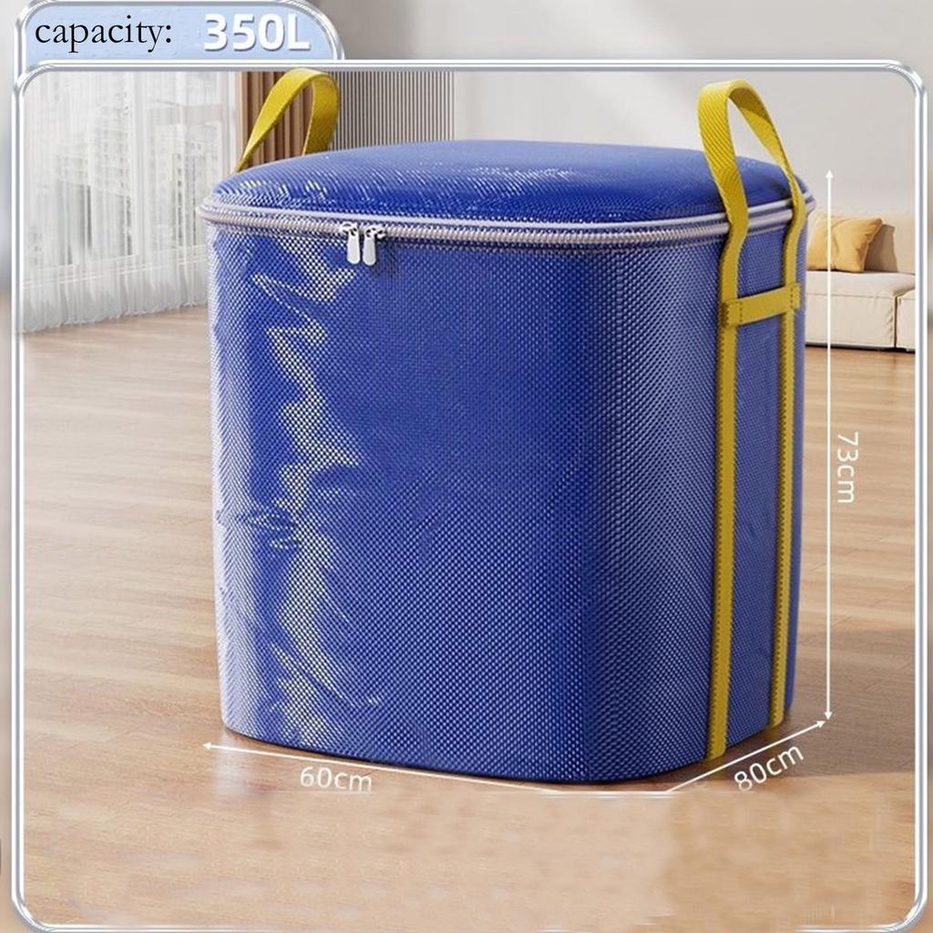 350L extra large capacity storage bag blue 60*73*80cm2 reinforced handle suitable for bedding toys and holiday decoration storage