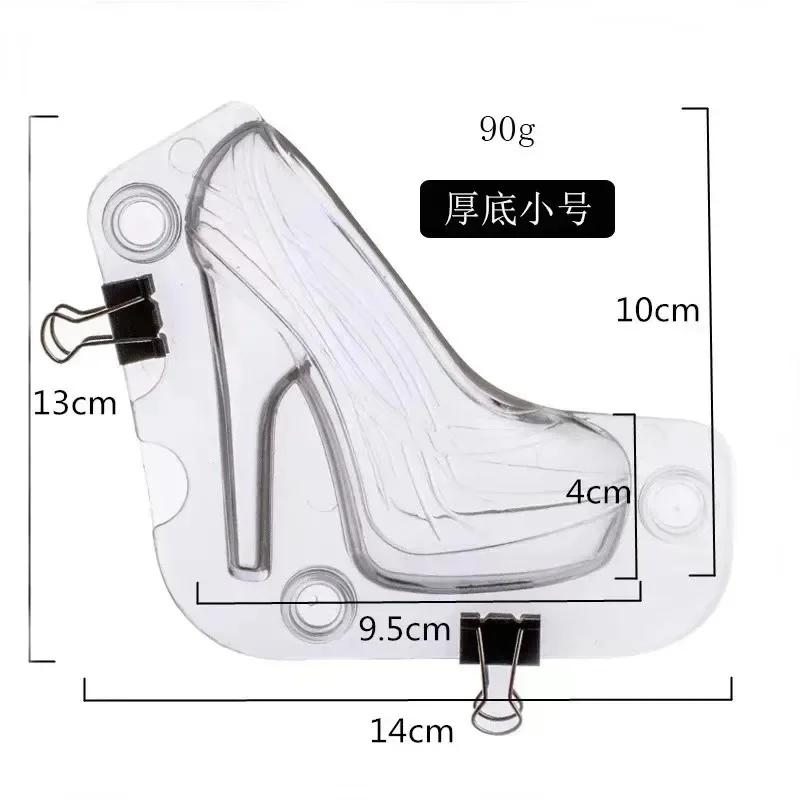 Chocolate Mold High-heeled Shoe Design Plastic 3D Candy Mold Baking Pastry Decoration Chocolate Mold
