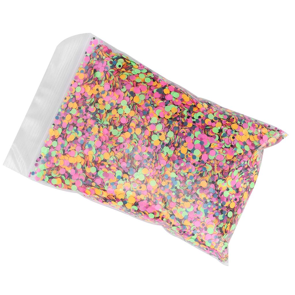 Circle Shape Chunky Glitter Cosmetic Nail Art Flakes Festival Crafts Sequins 50g