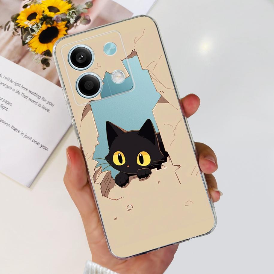 For Xiaomi Redmi Note 13 2024 Case Fashion Flower Soft Phone Case For Xiaomi Redmi Note 13 5G Soft Fundas Bumper Note13 4G Coque