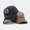 New DOG DAD embroidered baseball cap men's pure cotton washed cap outdoor casual sun hat