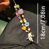 Cute Cartoon Cat Bowknot Love Heart Colourful Beads Mobile Phone Lanyard Bracelet CCD Camera Bag Universal Accessories Gift