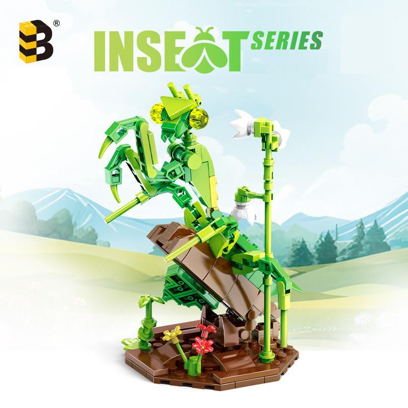 Mini Praying Mantis Assembled Building Block Model Ornament For Kids Educational Play And Diy Fun