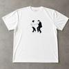 Elegant Dancing Couple Silhouette Men's T Shirt Summer New Trendy and Fashionable Printed Unisex T Shirt