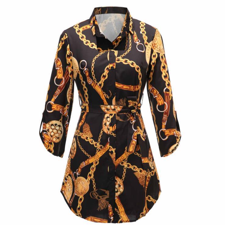 1111 new European and American popular women's shirt and flower skirt