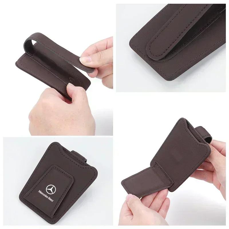 Car Visor Sunglasses Clip Glasses Storage Rack For Mercedes Benz AMG A B C E S Class A180 CLK CLA GLE W212 C200 C300 W204 W205