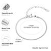 Anlaufgeschütztes Edelstahl Silberfarben Fischgräten Flaches Schlangenketten Armband für Damen Minimalistischer Schmuck