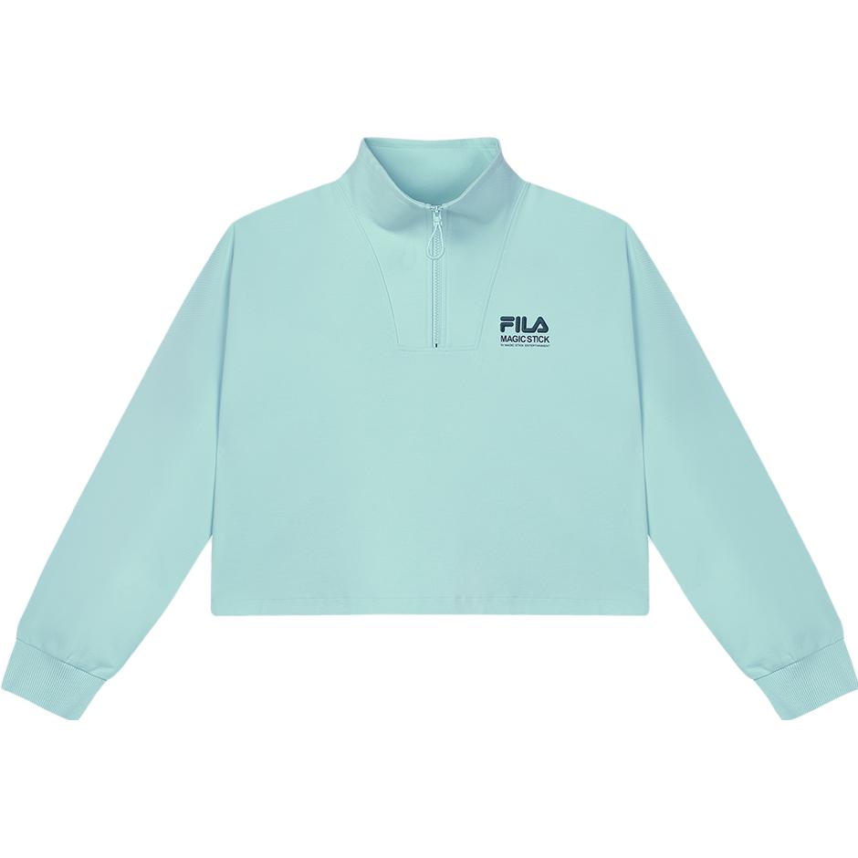 New FILA Sweatshirts Women's Turquoise Lake Green F11W339204F-TQ
