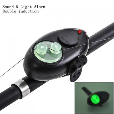 Ferramenta eletrônica de alarme de mordida de peixe, indução dupla eletrônica, clipe de sino de luz, dispositivo de alarme de vara de pesca