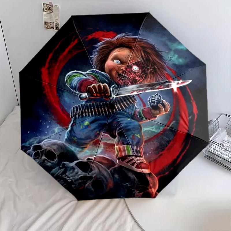 Chainsaw Horror: Evil Folding Umbrella Durable Travel Travel Umbrella Printing
