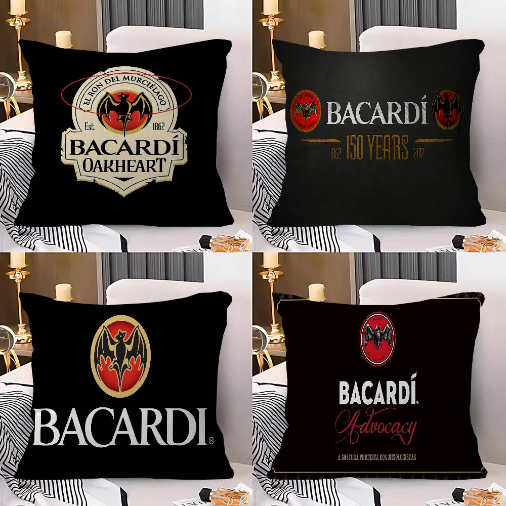 B-Bacardi Rum Vampier Vleermuis Kussensloop Decoratief Kussen Bank Huisdecoratie Hoes Kussenslopen