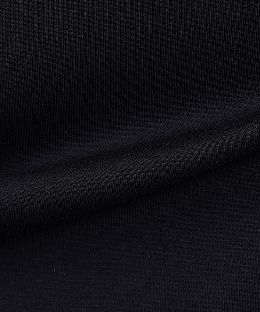 BASIC HOUSE Women'S Flowy Spandex U-Neck Oversized Long Sleeve T-Shirt Black