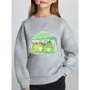 Kids Unisex Crewneck Sweatshirt, Cute Two Heart Belly Frogs Under Lotus Leaf In Rain Cartoon Print, Soft Sweatshirt for Boys Girls Over 4 Years Old