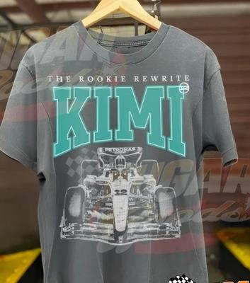 Kimi Antonelli Racing, Vintage Motorsport Short Sleeve Charcoal Shirt S-5XL Unisex T-Shirt