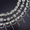 10Yards Rhinestone Trim Tassel Chain Flower Shape Diamond Crystal Clothing Party DIY Wedding Rhinestone Ribbon Gift Decoration