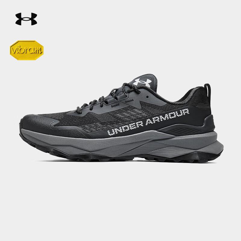 Унисекс легкие кроссовки Under Armour для трейлраннинга и хайкинга 38 сумеречный черный