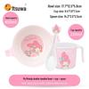 Wuhe Melody Cute Cartoon Tableware Set: Baby Bowl, Plate, and Spoon