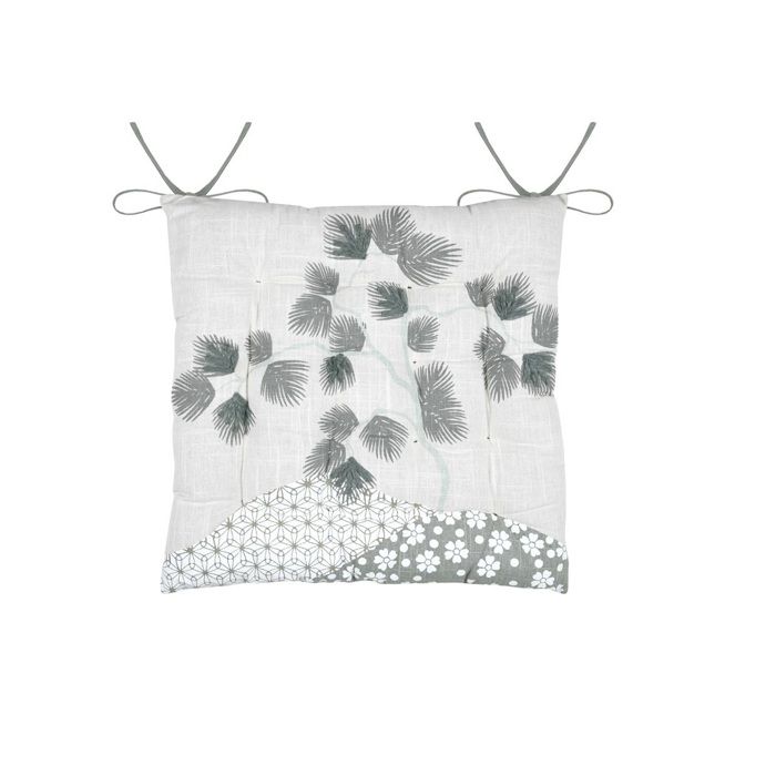 Assise de chaise matelassée 38 x 38 cm Yuki jade