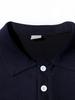 European American Men's Knit Lapel Long Sleeve Polo Shirt
