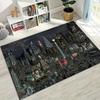 Retro Heroes of Might and Magic Map Games Art Rug for Bedroom Living Room Sofa Home Doormat Decor,Large Kids Non-slip Floor Mat