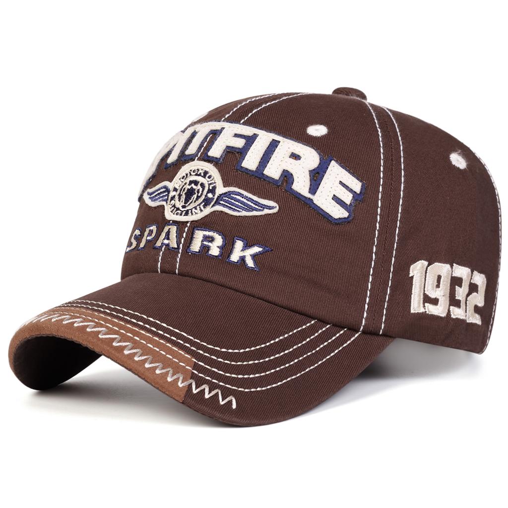 Men's Letter SPITFIRE SPARK Baseball Cap Retro Fashion Casual Sports Hat Adjustable Cotton Hip-hop Hats Travel Caps