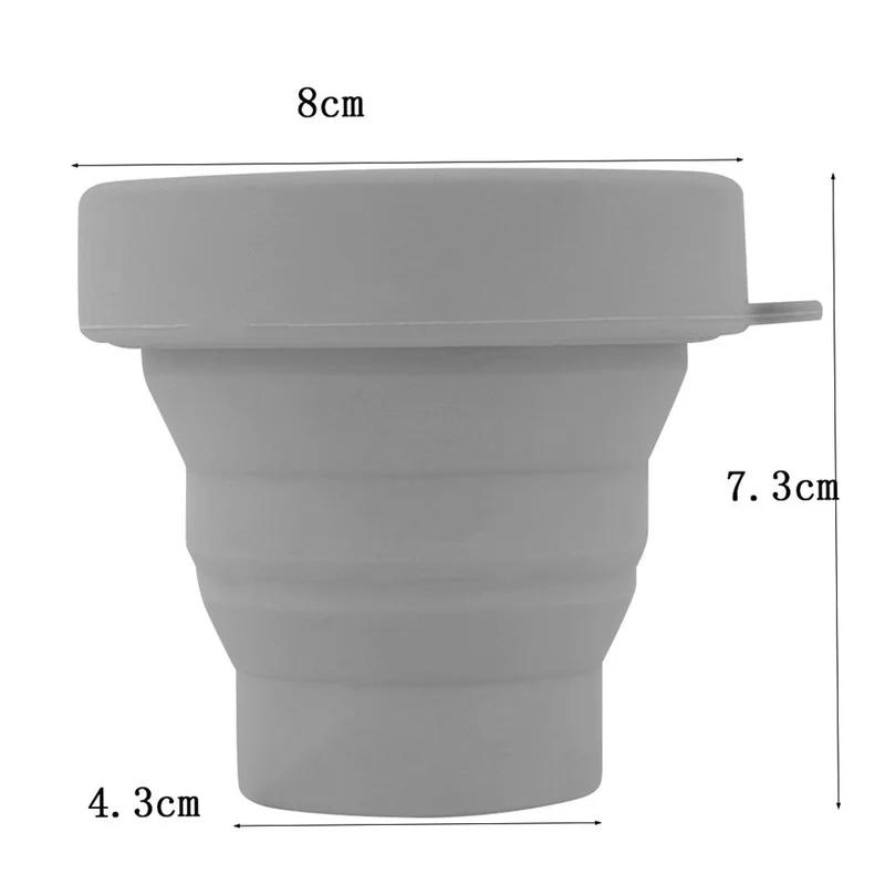 Candy Color Portable Silicone Telescopic Drinking Water Foldable Folding Cup Travel Camping Bathroom Water Cup