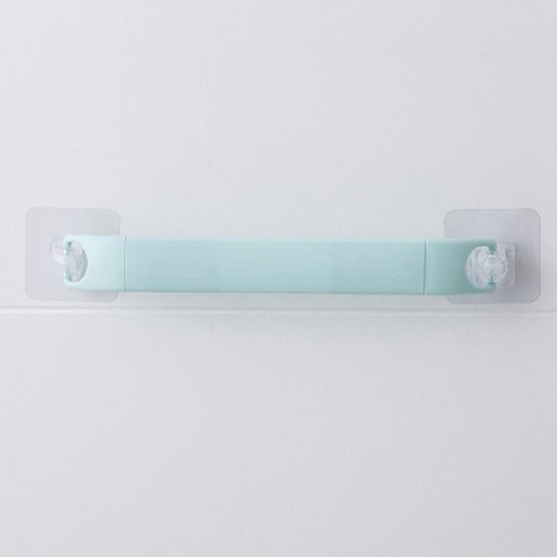 

1pc Adhesive Towel Rack Bathroom Towel Bar Shelf Wall Mounted Towels Hanger Toilet Suction Cup Holder Kitchen Bathroom Organizer 2