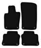 BASIC Black Velour Floor Mats For: Porsche Panamera Fastback (2009-2016)