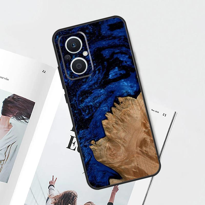 Hybrid Wood Resin Case For OPPO Find X9 X5 X6 X8 Pro OPPO Reno 12F 14F 13F 11F 10 12 13 14 Pro 7 8 Lite Cover