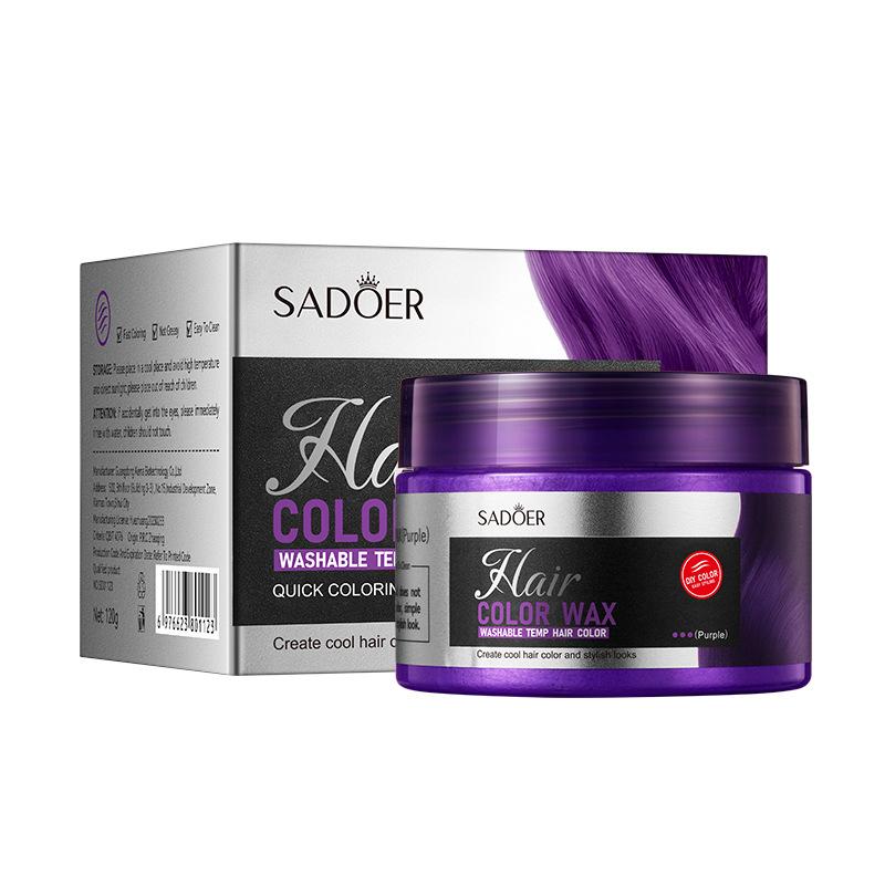 Argile Colorante pour Cheveux 120g SADOER Cire Coiffante Volume Naturel