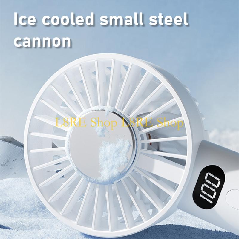L8RE Mini Handheld Fan with 3 Speed and Rechargeable Battery Cooling Device for Travel Office and Outdoor Activity Use