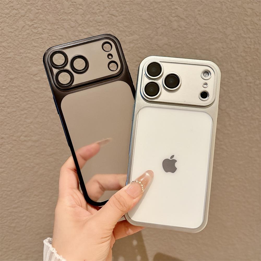 Luxury Matte Electroplate Phone Case For iPhone 17 Pro Air 11 12 13 14 15 Plus 16 TPU Soft Translunt Change 17 Pro Max Cover