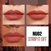 Maybelline New York Sensational Liquid Matte Lipstick 7ml NU02 Strip It Off Lightweight Long Lasting Non Sticky Full Coverage Nude Lip Color