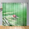 Cartoon Ladybug Curtain Funny Animal Translucent Voile Curtains Bedroom Living Room Balcony Decor Tulle With Sheer Polyester Perfect For
