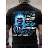 Men'S Grumpy Old Skull Graphic Tee - Casual Oversized Short Sleeve T-shirt with Bold Print and Loose Fit, Perfect for Streetwear and Outdoor