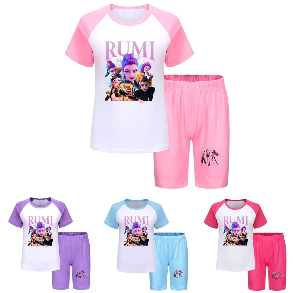 Kpop Demon Hunters Children Summer Athletic Set With Cotton Fabric For Active Kids