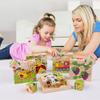 Wooden Blocks Toys Six Side Cube Jigsaw Puzzles Game Animal Fruit Traffic Cognize Early Learning Educational Toys