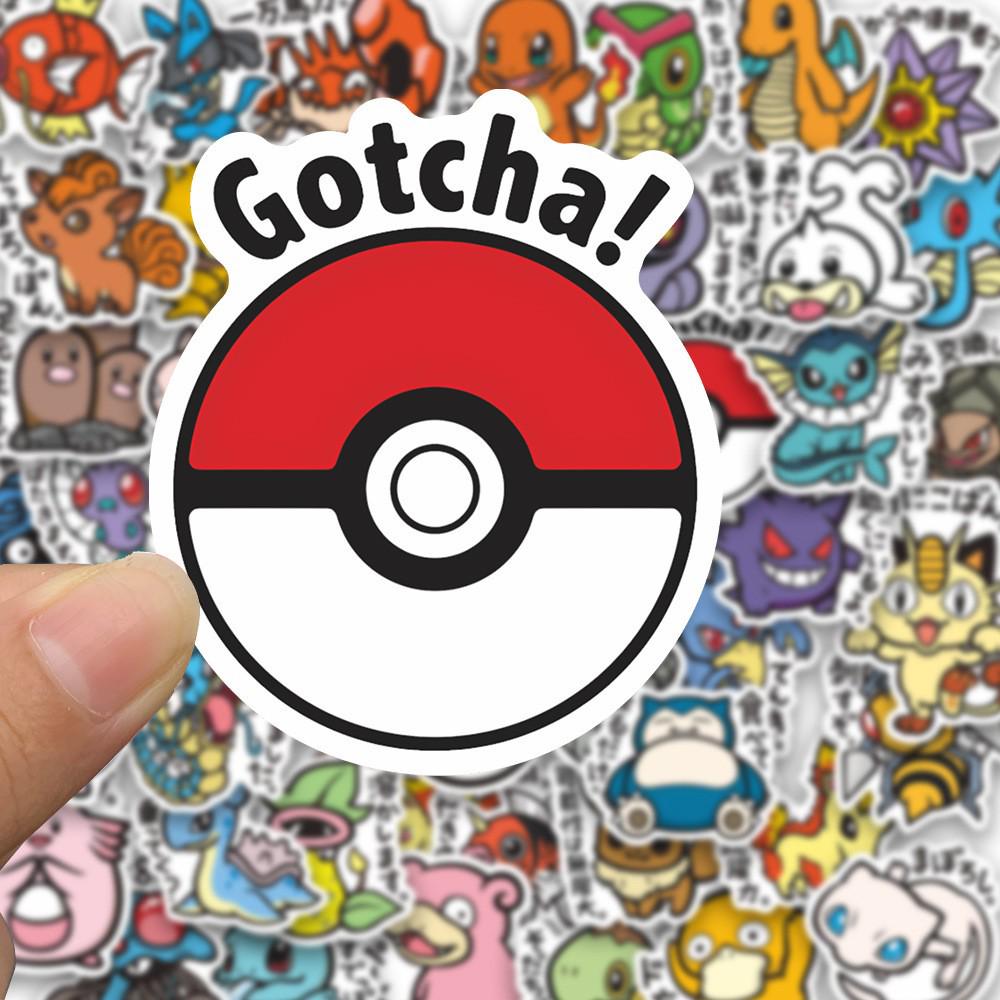 56 Cartoon Elf Pokémon Stickers for Kids – Waterproof Decorations for Laptops and Phone Cases