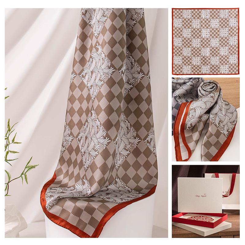 Summer new mulberry silk silk scarf women's outer scarf shawl square scarf versatile cross-border