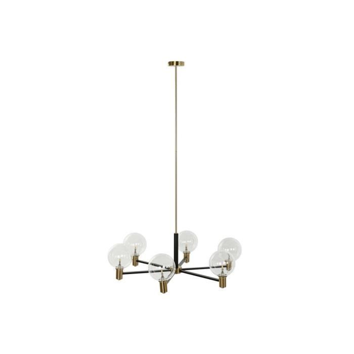 Suspension - Non Spécifié - 83 X 83 X 128 Cm - Verre Noir Doré - Métal - 9 W