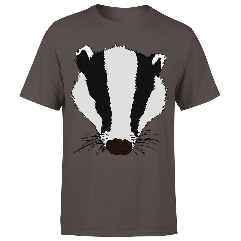 Badger Animal Face Ani Mates Unisexs Funny Novelty TShirt OrP1A2