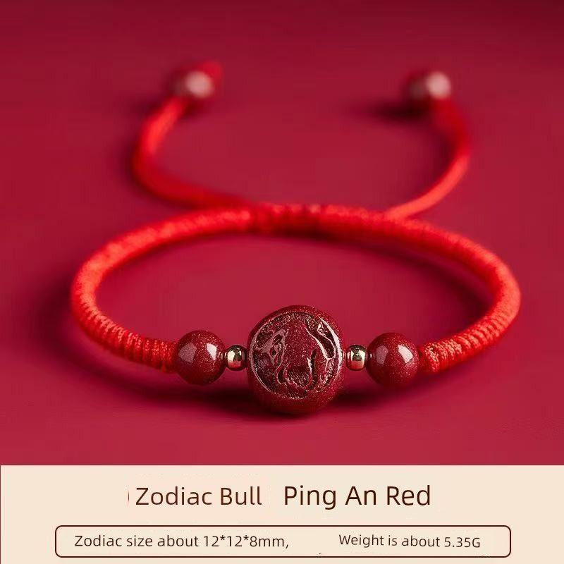 

Привлекайте Богатство и Сокровища Красный Ручной Ремешок Зодиак Дракон Кролик Лошадь Тигр Змея Транспорт Защита Тела Браслет Плетеный Браслет из Счастливых Бусин Zodiac [Cow]-High Content [Ping An Red]]