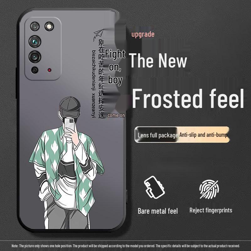 Honor X10 Anti-Fall Silicone Phone Case: Creative Cartoon Design, Soft and Durable.