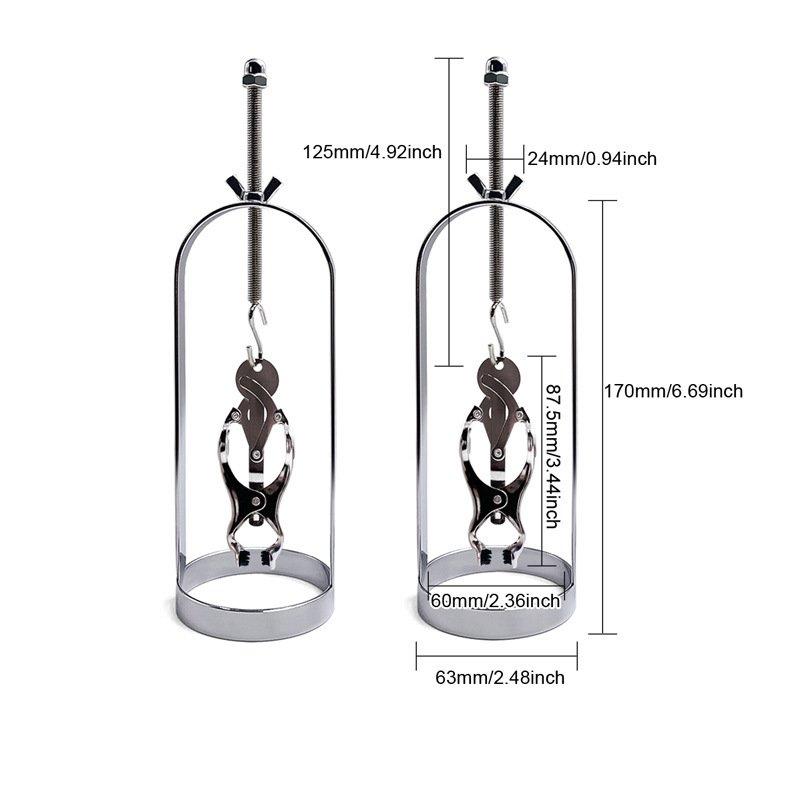 Stainless Steel Nipple Clamps with Chain Adult Sex Toys for Men Women SM Play Erotic Stimulation Pair