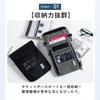 Passport Shoulder Small Item Skimming Prevention [ideamall] Case, Pochette, Wallet, Multifunctional, Storage, (Dark Gray)